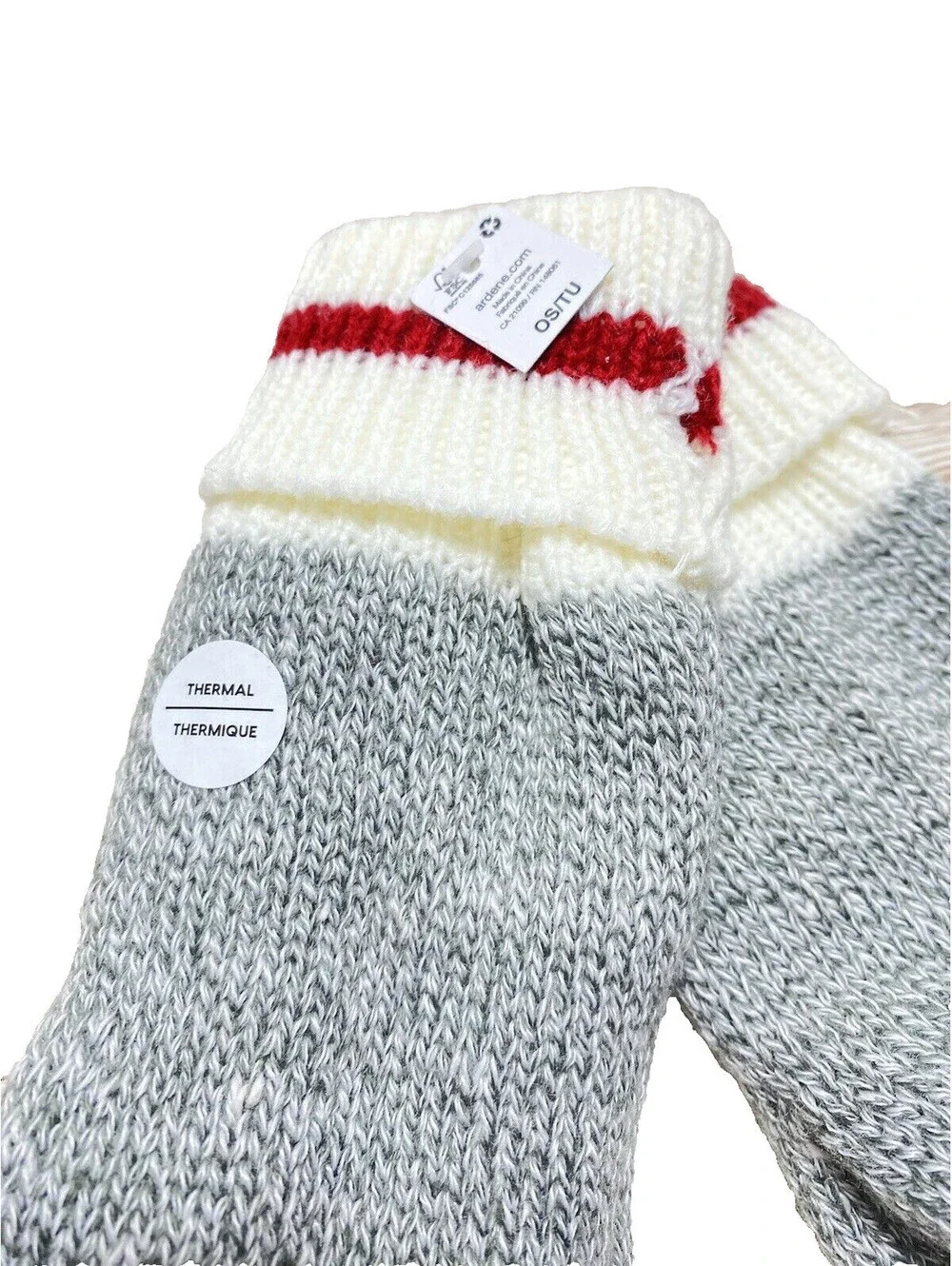 Women’s Winter Thermal Gloves Gray One Size Mittens Brand New Warm Comfortable